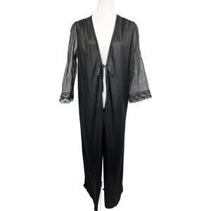 Women’s Satin Sheer Lingerie Robe